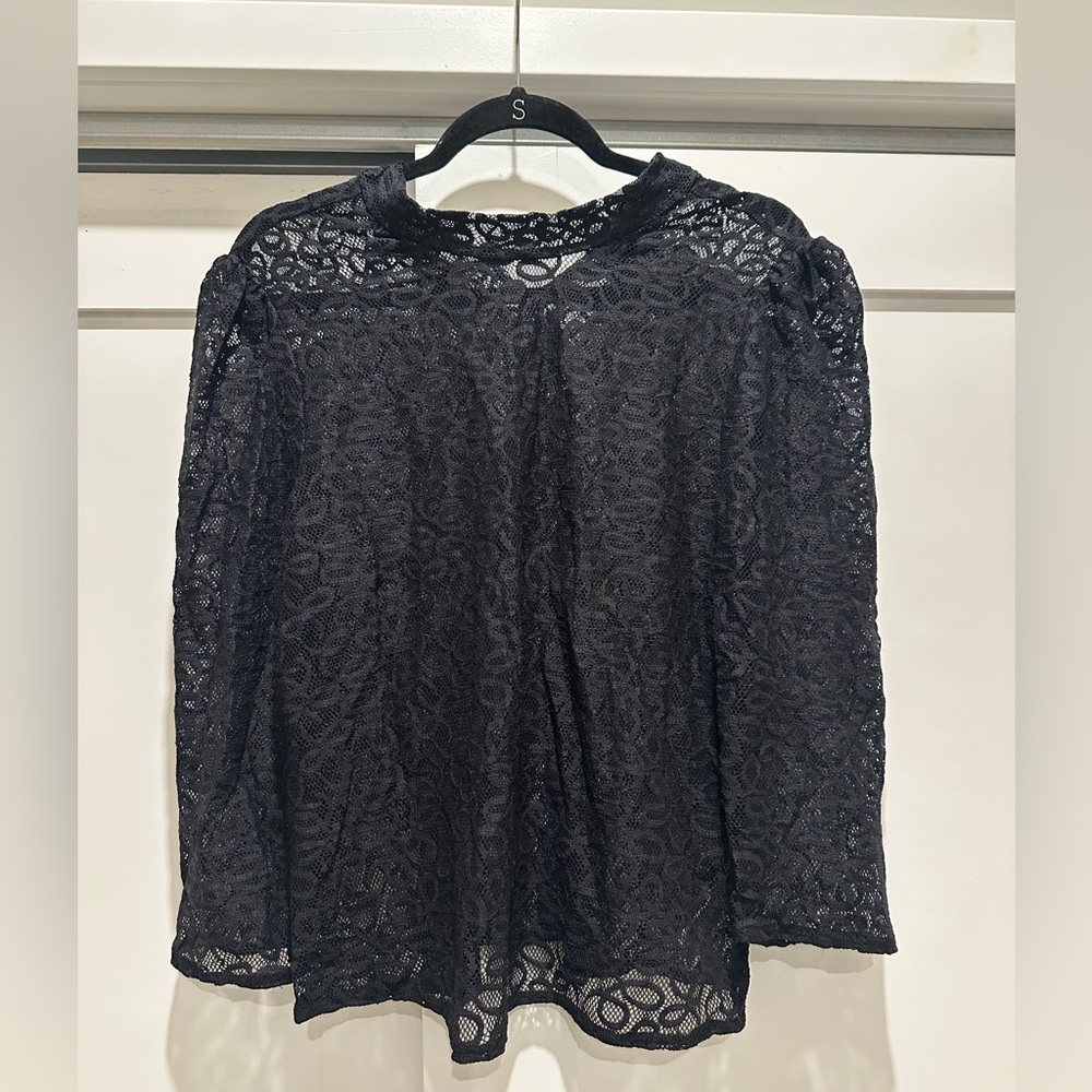 GAP Mock neck lace top